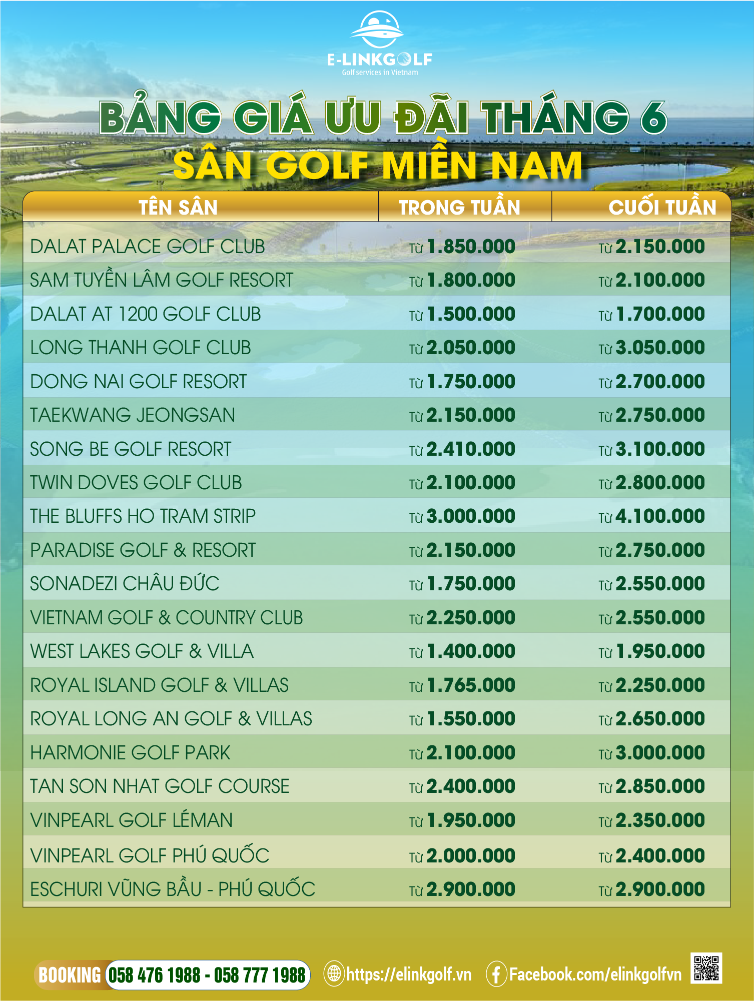 gia san golf mien nam
