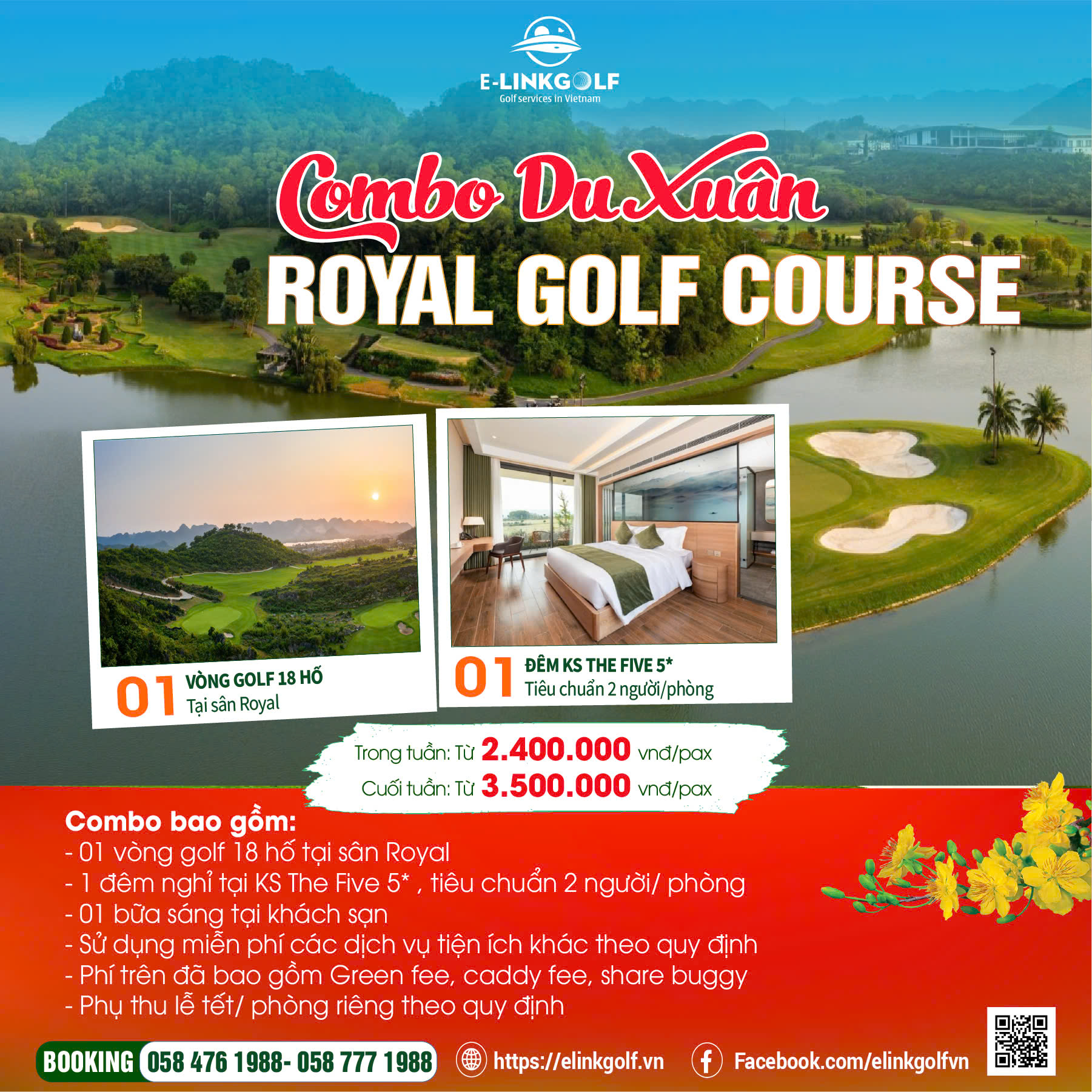 chơi golf du xuân Ninh Bình