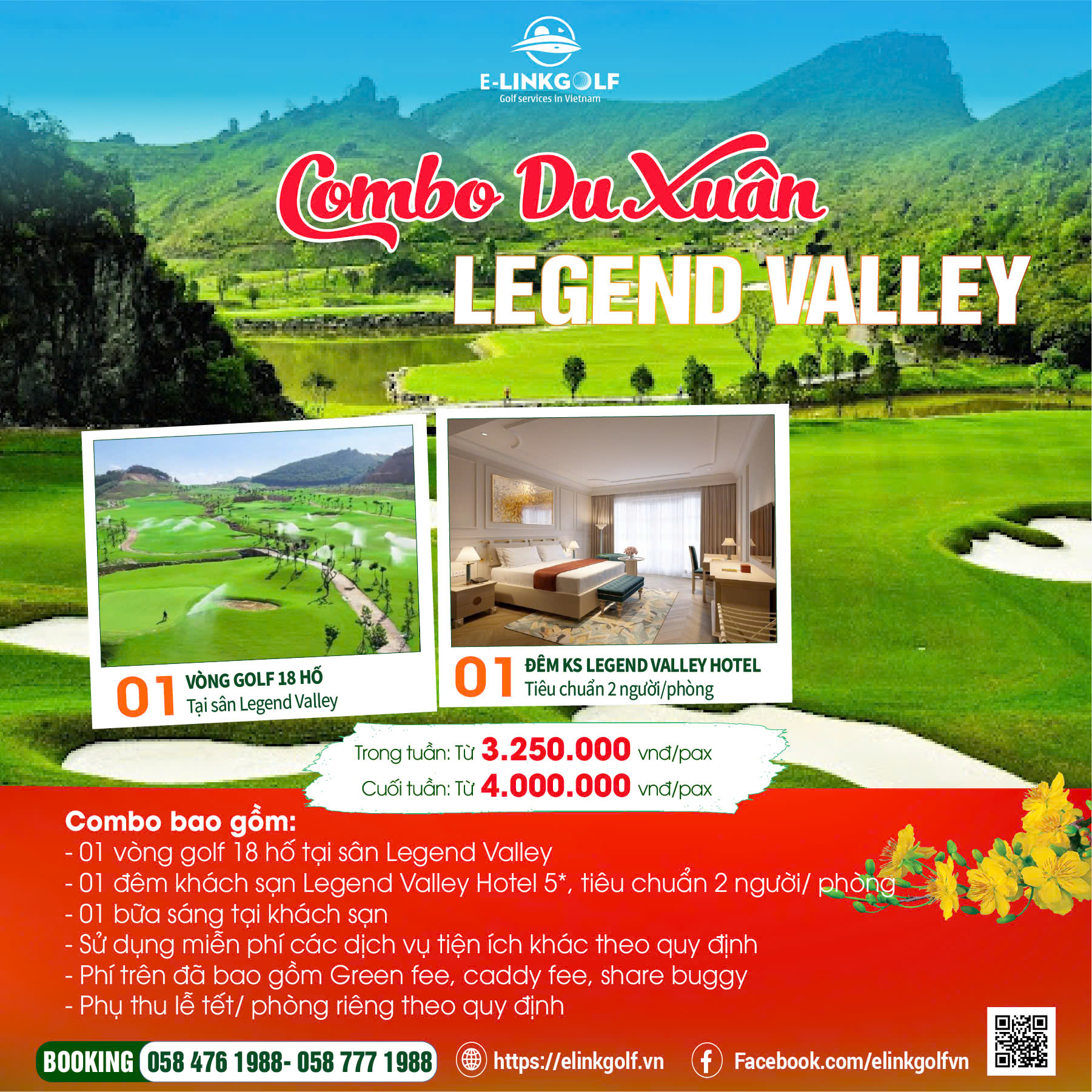chơi golf du xuân Legend Valley