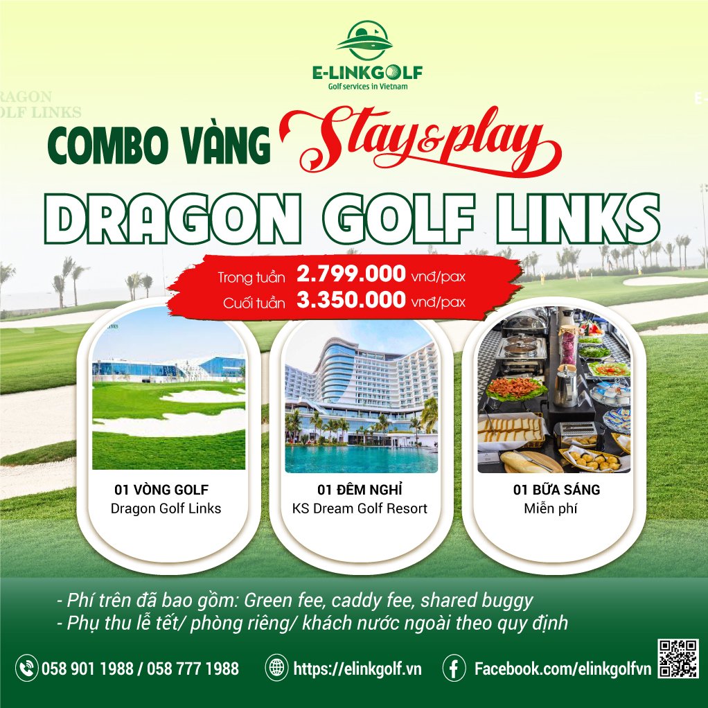 combo choi golf nghi duong dragon golf links