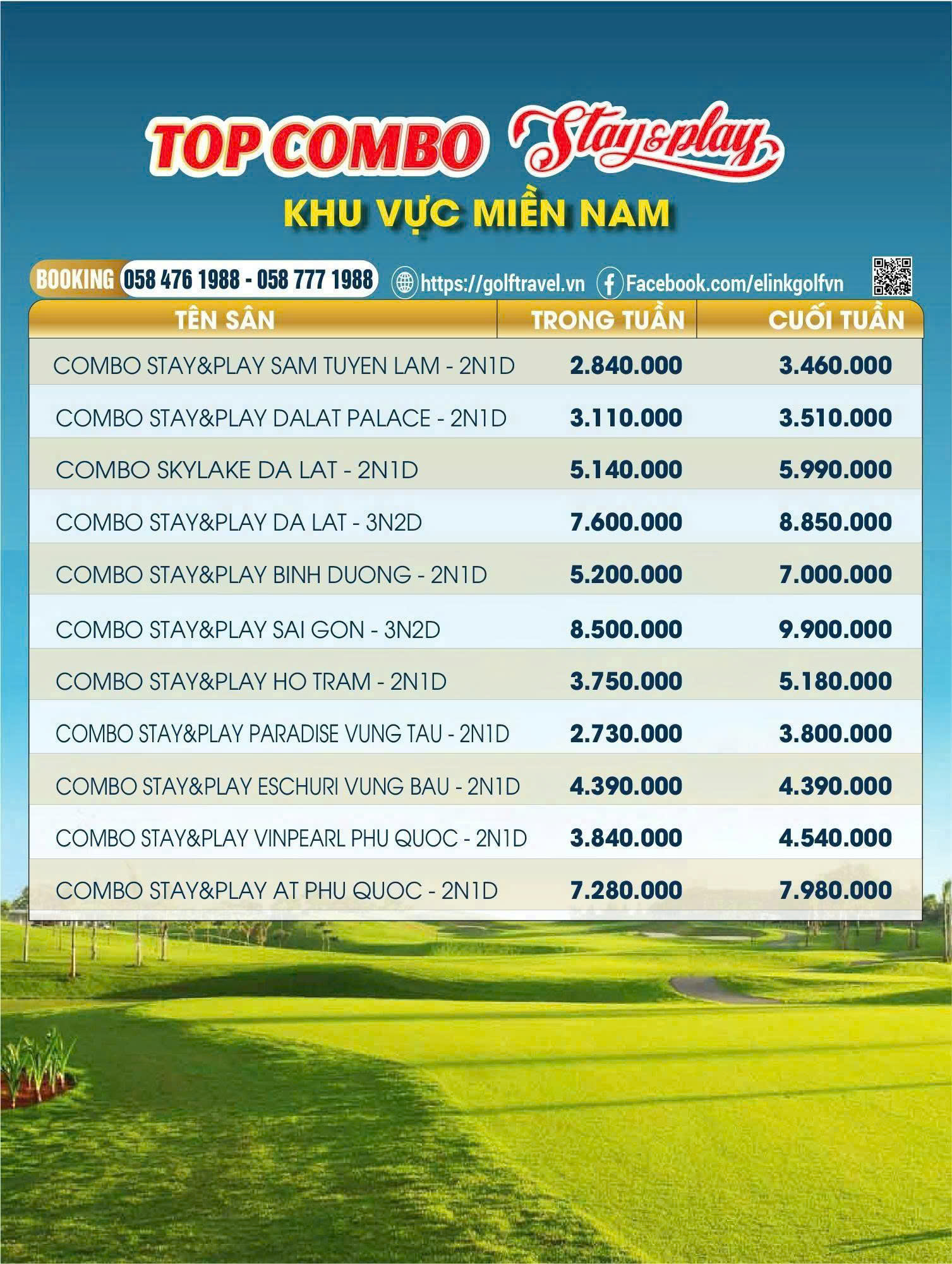 Top combo stay&play mien nam