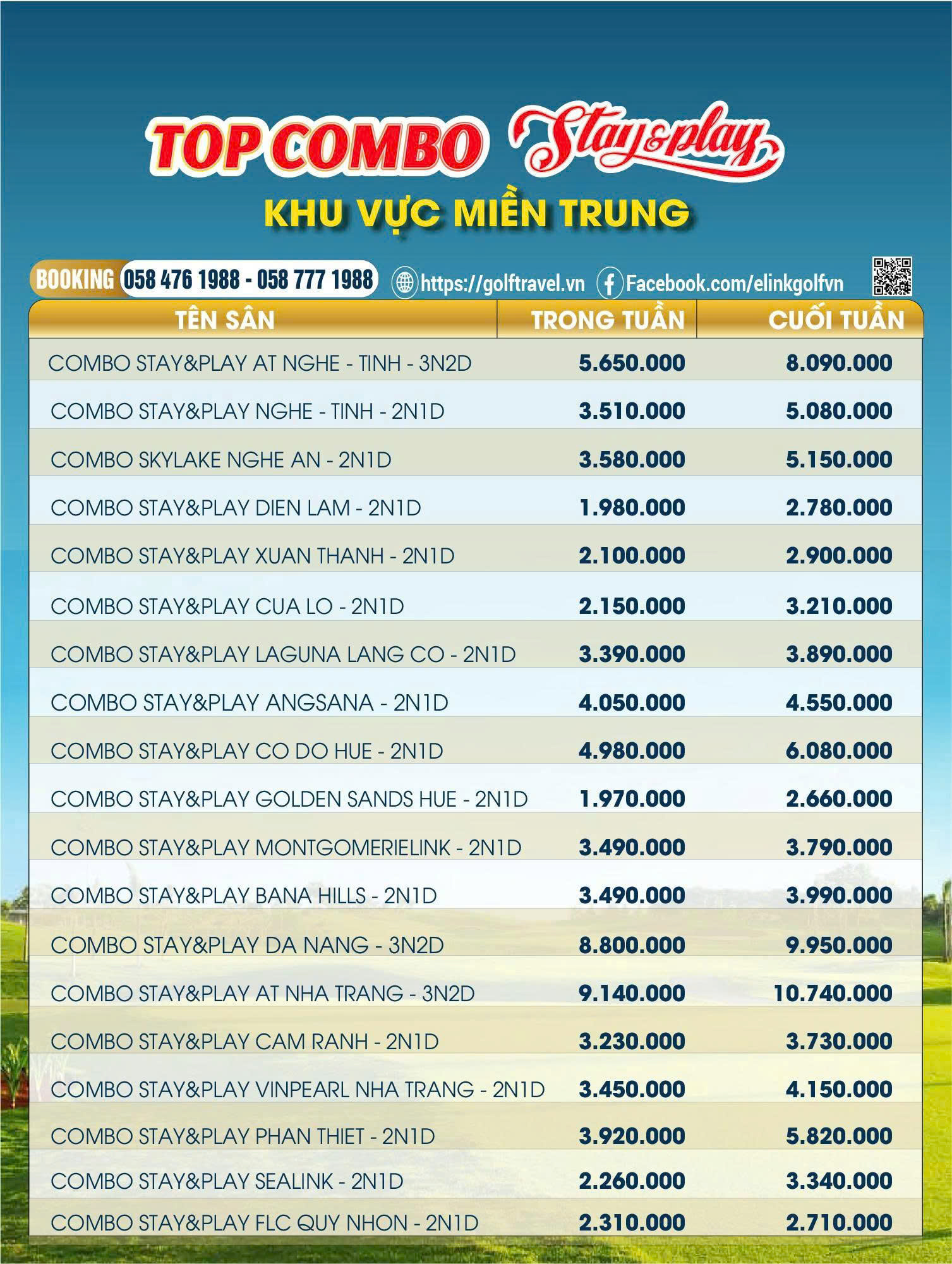 top combo mien trung