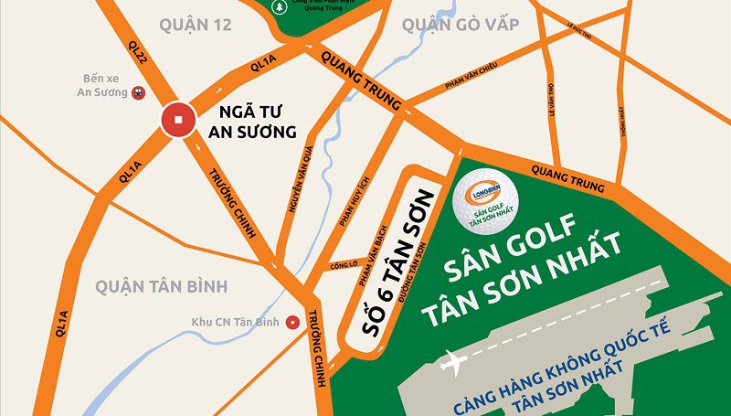 vi tri san golf tan son nhat